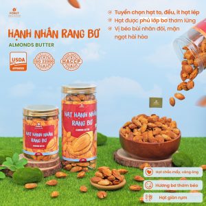 Hạt Hạnh Nhân Mỹ Sấy Bơ Hàng Loại 1 Nhập Khẩu Cao Cấp - Fonut