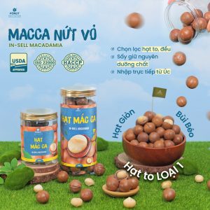 Hạt Macca Úc Nứt Vỏ Hàng Loại 1 Nhập Khẩu Cao Cấp - Fonut