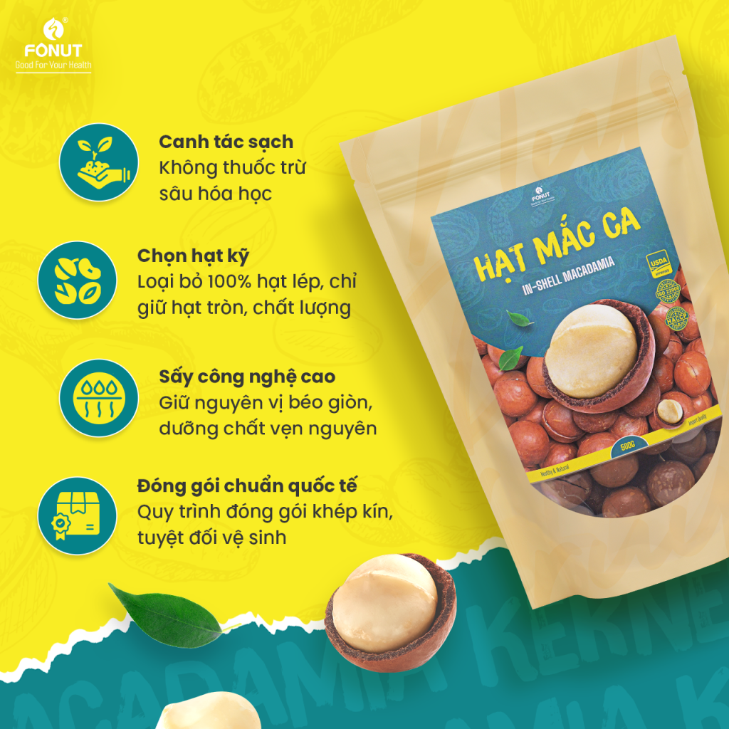 Nhiều công dụng từ hạt macca úc nứt vỏ