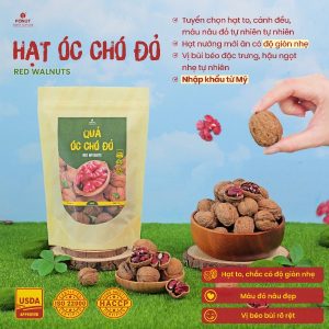 Hạt Óc Chó Đỏ Mỹ Còn Vỏ Hàng Loại 1 Nhập Khẩu Cao Cấp - Fonut