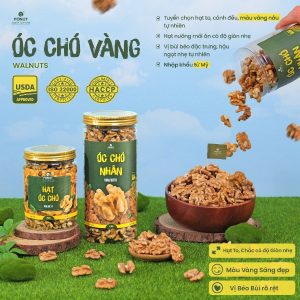 Hạt Óc Chó Vàng Mỹ Tách Vỏ Hàng Loại 1 Nhập Khẩu Cao Cấp - Fonut