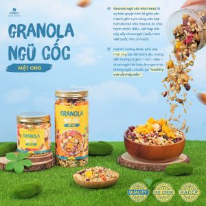 Ngũ Cốc Hạt Granola Vị Mật Ong - Fonut