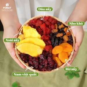Mixed 5 Trái Cây Sấy Dẻo Hàng Loại 1 Cao Cấp - Fonut