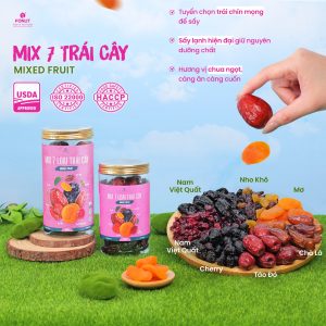 Mixed 7 Trái Cây Sấy Dẻo Hàng Loại 1 Cao Cấp - Fonut
