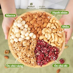 Mixed Nuts 5 Hạt Dinh Dưỡng Tách Vỏ Hàng Loại 1 Cao Cấp - Fonut