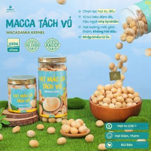 Hạt Macca Úc Tách Vỏ Hàng Loại 1 Nhập Khẩu Cao Cấp - Fonut