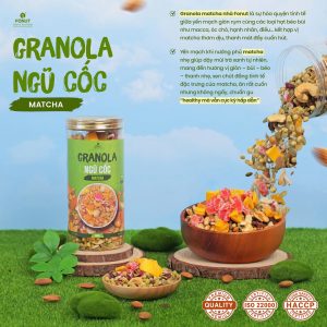 Ngũ Cốc Hạt Granola Vị Matcha - Fonut