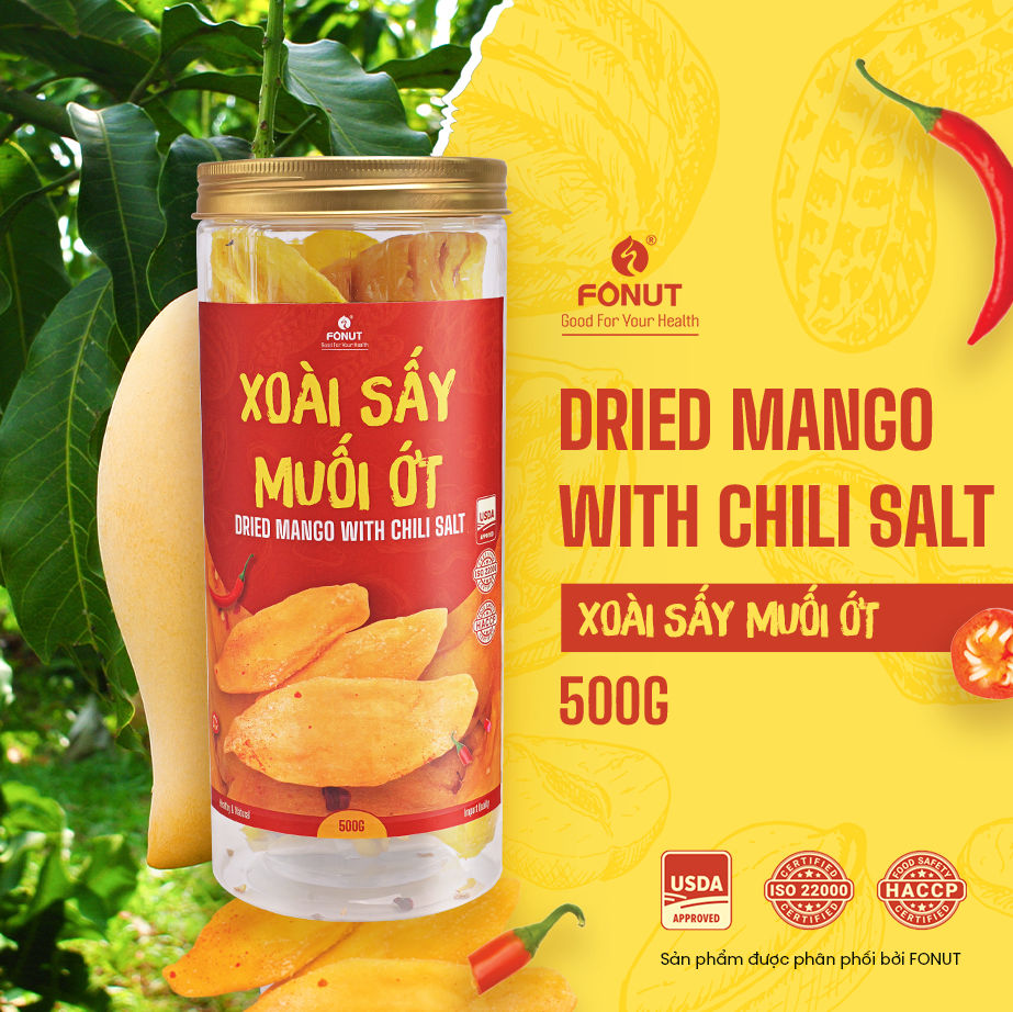 Xoài sấy dẻo muối ớt