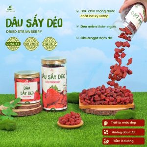 Dâu Tây Sấy Dẻo Hàng Loại 1 Nhập Khẩu Cao Cấp - Fonut