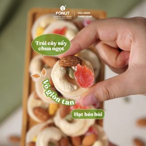 Bánh Đồng Tiền Mix Hạt Và Trái Cây Hàng Loại 1 Cao Cấp - Fonut