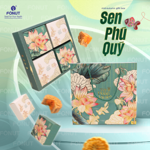 Hộp quà trung thu Sen Phú Quý thuộc bộ sưu tập Trung Thu 2025 của FONUT