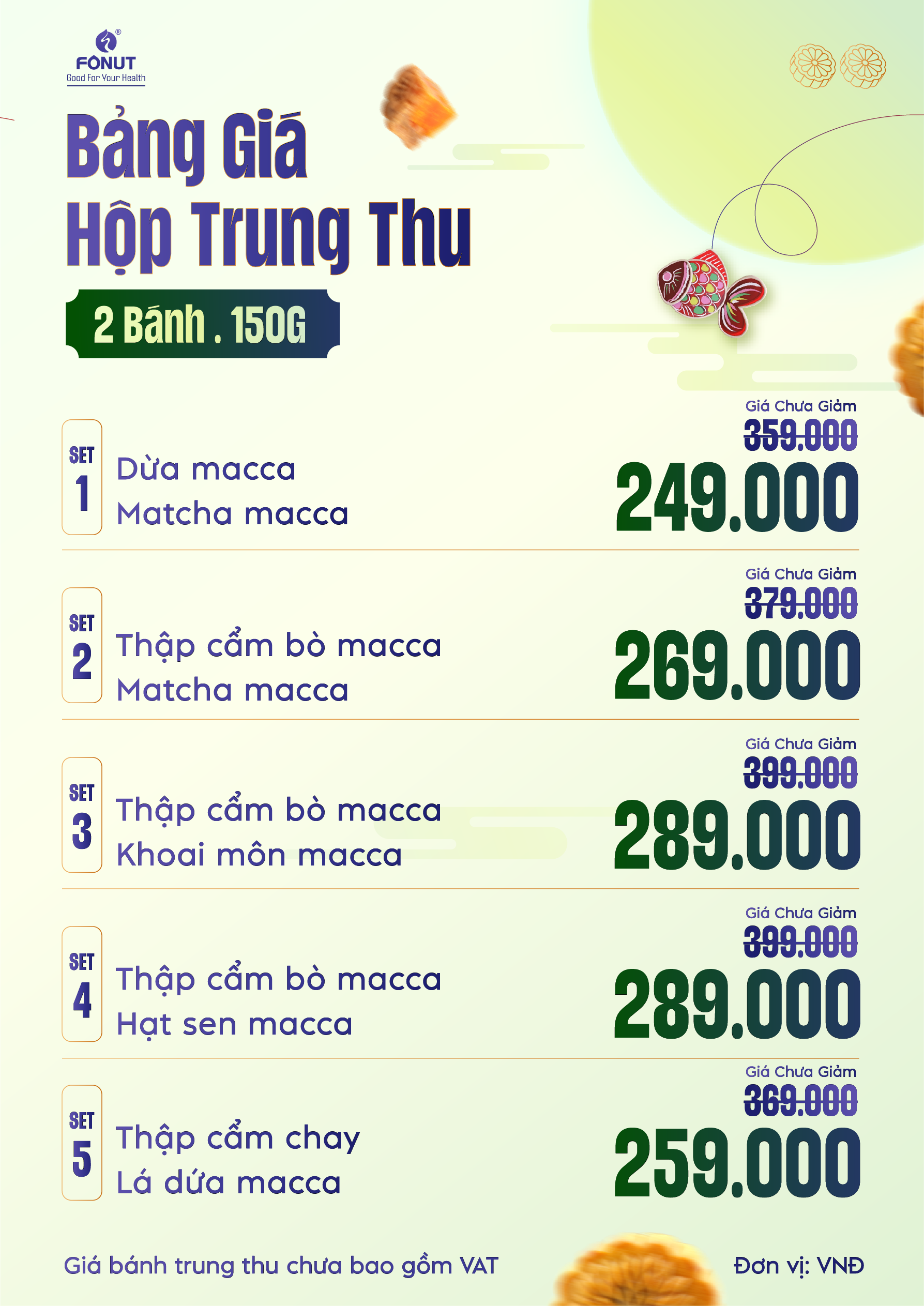 Bảng giá Hộp quà Trung Thu Sơn Nguyệt
