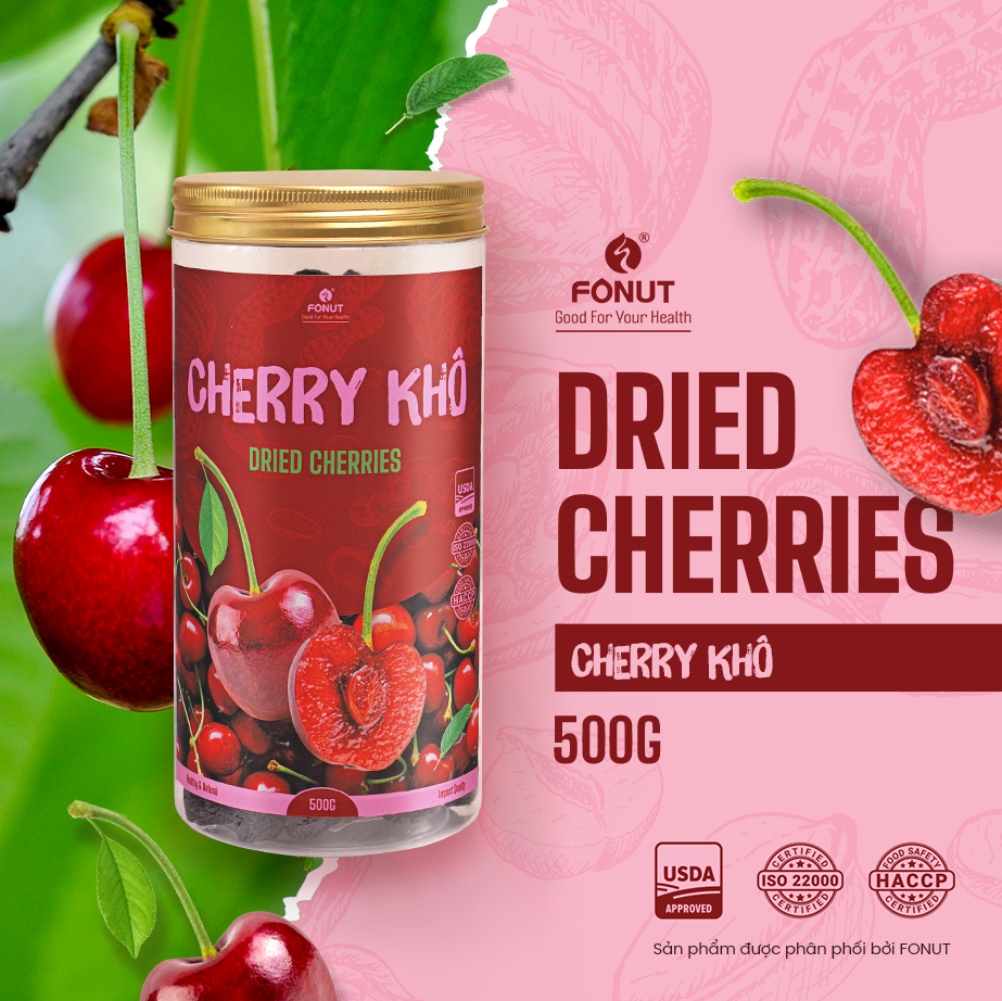 Cherry sấy khô hàng loại 1 quà tặng fonut