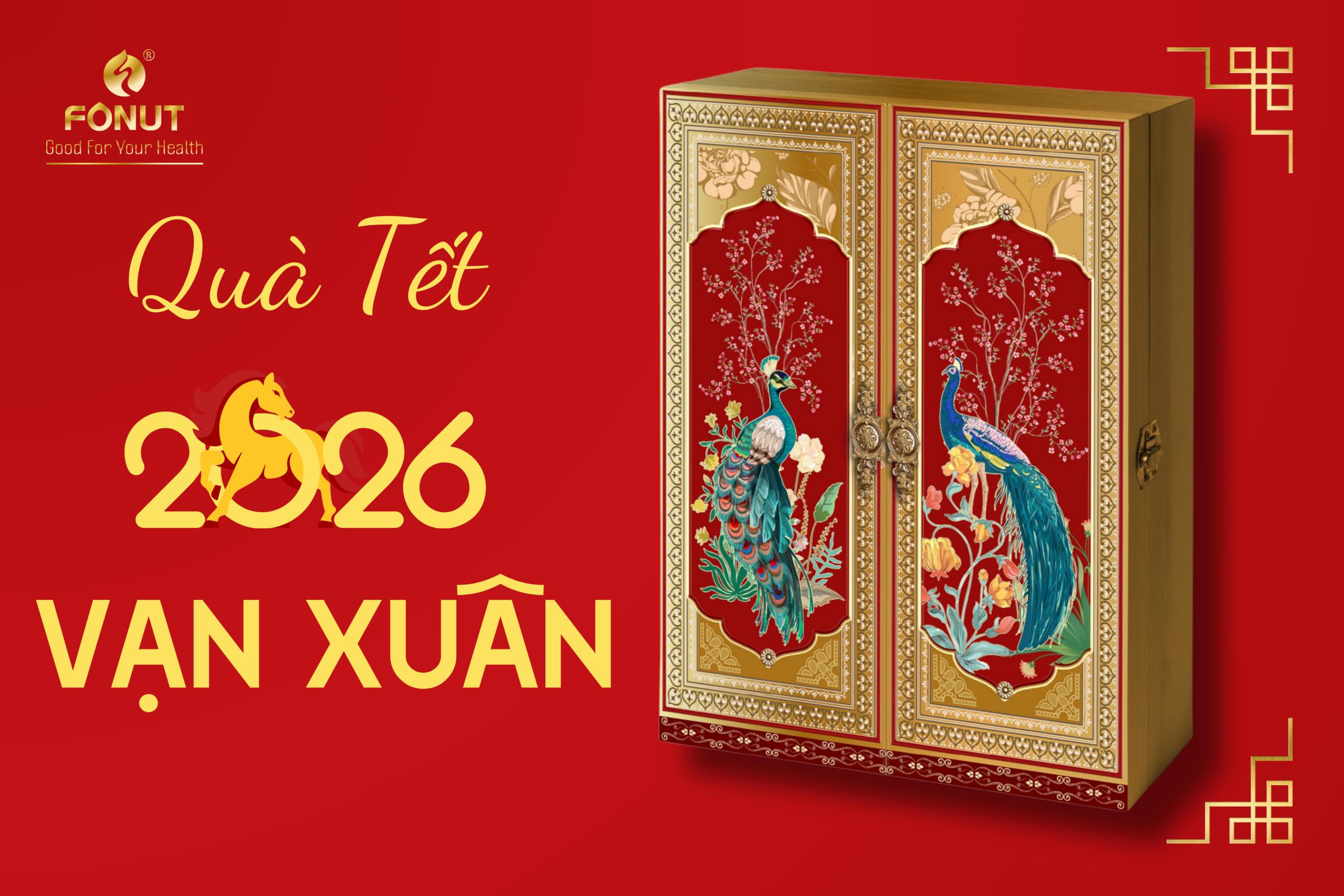 Hộp Quà Tết 2026 Vạn Xuân - Quà Tặng Fonut