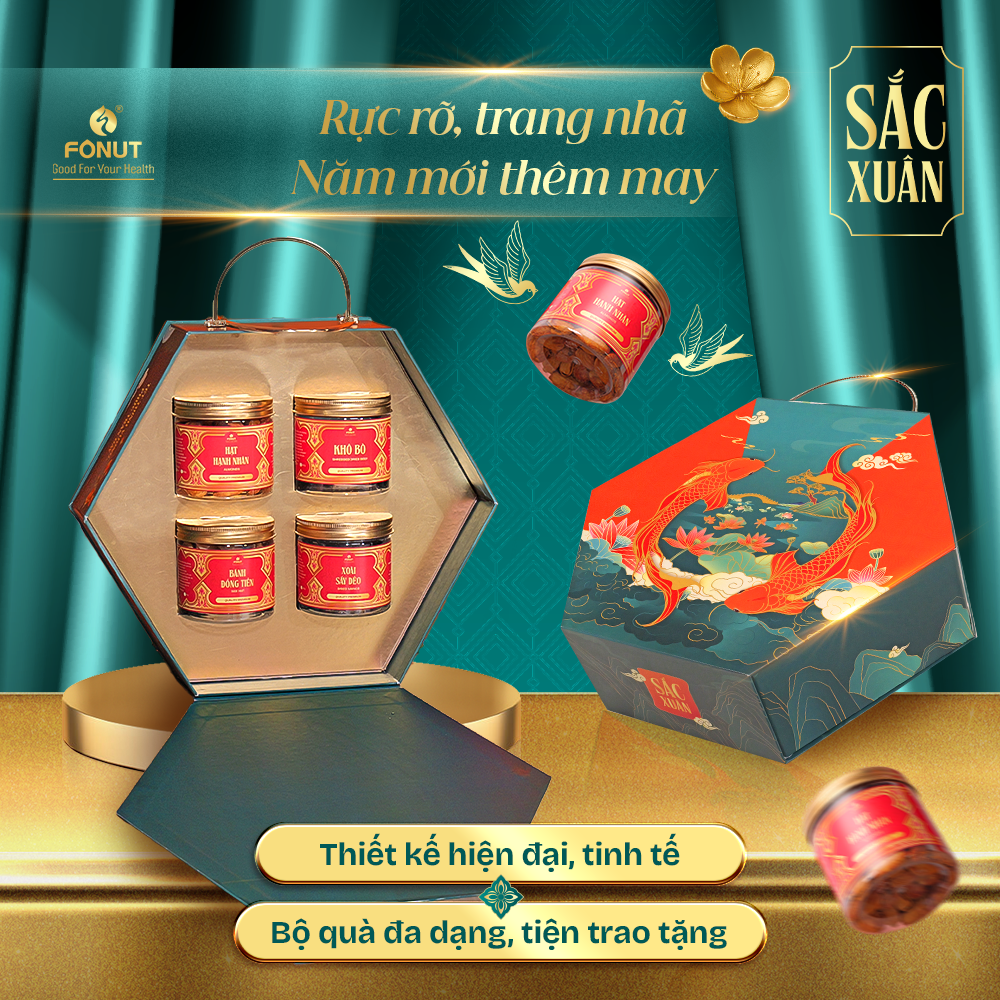 Hộp quà tặng tết sắc xuân